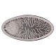 Oval plate in silver-plated brass with decorations 18x9 cm s1