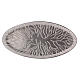 Oval silver-plate brass plate with decorations 7x3 1/2 in s1