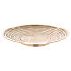 Candle holder plate in gold-plated brass with spiral-shaped decoration 15 cm s1