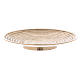 Candle holder plate in gold-plated brass with spiral-shaped decoration 15 cm s2