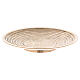 Gold plated brass candle holder plate with spiral decoration 6 in s1