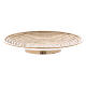Gold plated brass candle holder plate with spiral decoration 6 in s2