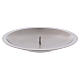 Round candle holder in matt silver-plated brass with jag s1
