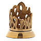 Candle holder in gold-plated brass with flame-shaped decoration 3 cm s1