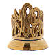 Candle holder in gold-plated brass with flame-shaped decoration 3 cm s2