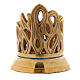 Gold plated brass candlestick with flame decoration 1 in s2