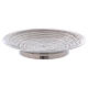 Spiral candle holder plate in nickel-plated brass 4 1/2 in s1