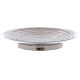 Spiral candle holder plate in nickel-plated brass 4 1/2 in s2