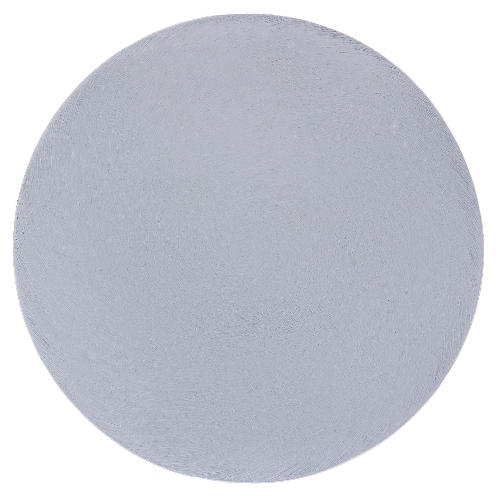 Round candle holder plate in white aluminium 12 cm online sales on