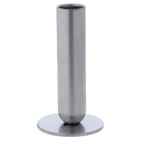 Rohr-Kerzenhalter silbrigen Eisen 12cm