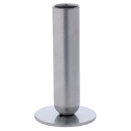 Rohr-Kerzenhalter silbrigen Eisen 12cm 2