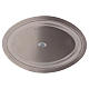Oval candle holder plate in silver-plated brass 16x9.5 cm s3