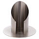 Tubular candlestick in matte nickel-plated brass 2 1/2 in s1