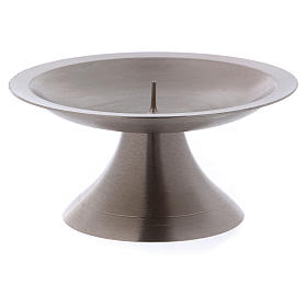Candle holder plate with round base and jag 11 cm