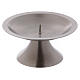 Candle holder plate with round base and jag 11 cm s1