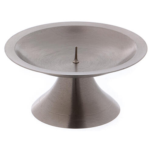 Circular base candle holder with spike 4 1/4 in 1