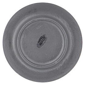 Prato porta-vela moderno interior 6 cm alumínio prateado s3