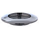 Modern candle holder plate inner d. 2 1/2 in silver-plated aluminium s2