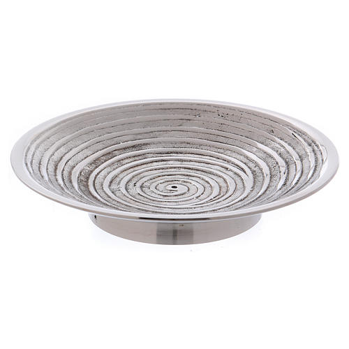 Round candle holder plated with spiral decoration 10 cm 1
