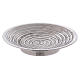 Round candle holder plated with spiral decoration 10 cm s1