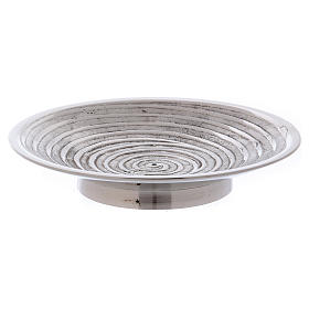 Piattino portacandele tondo decorazione spirale 10 cm