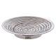 Round spiral decorated candle holder plate 4 in s1