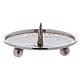 Candle holder in worked silver-plated brass with jag 8 cm s2
