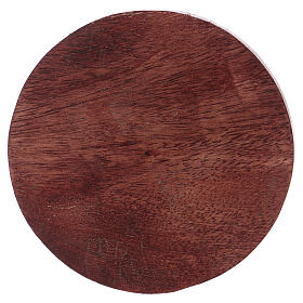 Mango wood candle holder plate 4 in