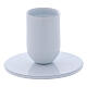Tubular white iron candle holder d. 0.8 in s1