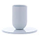 Tubular white iron candle holder d. 0.8 in s2