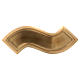 Wave-shaped candle holder plate in gold-plated brass s2