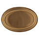 Candle holder plate in matt gold-plated brass 12 cm s1