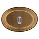 Candle holder plate in matt gold-plated brass 12 cm s3