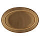 Matte gold plated brass candle holder plate 4 3/4 in s1