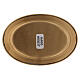 Matte gold plated brass candle holder plate 4 3/4 in s3