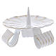 Candle holder in white iron with tripod and jag 10 cm s1