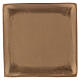 Square candle holder plate 3x3 in matte gold plated brass s1