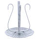 Candle holder in varnished silver and white iron 11 cm s2