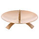 Candle holder in satinised gold-plated brass with tripod 13 cm s1