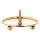 Candle holder in gold-plated brass with hammered finish and jag diam. 8 cm s2