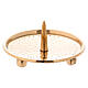 Hammered candlestick in gold plated brass with central spike d. 3 in s1
