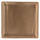 Square candle holder plate in satinised gold-plated brass s1