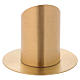 Portavela en forma tubular con apertura de latón dorado d. 6 cm s3