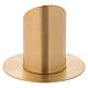 Tubular candlestick with opening in gold plated brass d. 2 1/2 in s3
