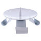 Candle holder in white iron with jag d. 11.5 cm s1