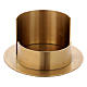 Modern-style candle holder in satinised gold-plated brass s2