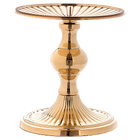 Candle holder in gold-plated brass with jag h. 12 cm
