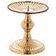 Candle holder in gold-plated brass with jag h. 12 cm s1