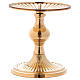 Candle holder in gold-plated brass with jag h. 12 cm s2