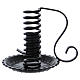 Spiral-shaped candle holder in black iron d. 2.4 cm s1